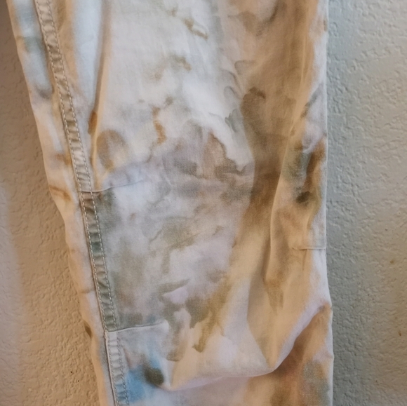 Anthropologie Watercolor The Wanderer Camo Cargo Carpenter Painters Jeans - Picture 5 of 7